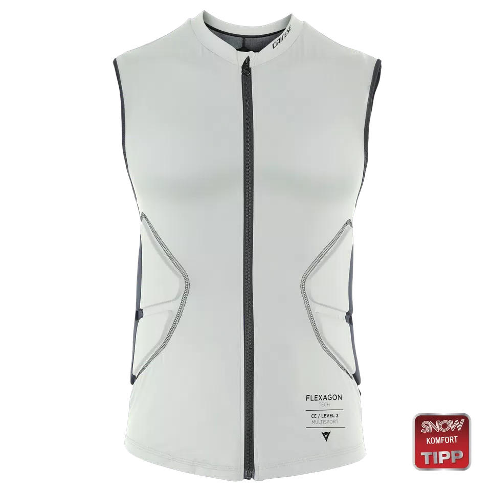 WOMEN'S FLEXAGON PROTECTIVE SKI VEST - PURITAN-GRAY/STRETCH-LIMO - 1