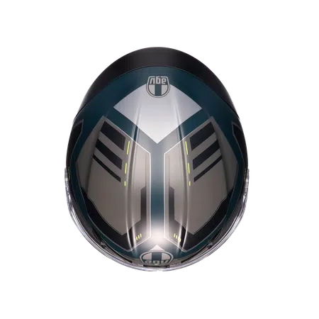 K6 S ENHANCE MATT GREY/YELLOW FLUO - MOTORBIKE FULL FACE HELMET E2206 -  - 7