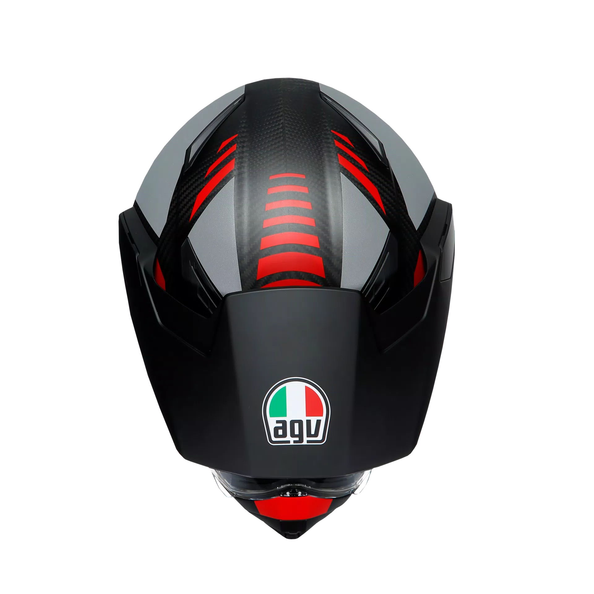 AX9 REFRACTIVE ADV MATT CARBON/RED - MOTORBIKE FULL FACE HELMET E2205