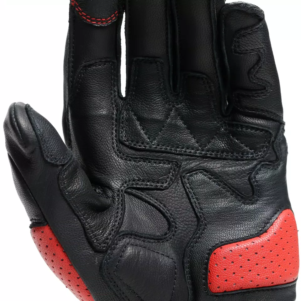 IMPETO - MEN'S MOTORCYCLE LEATHER GLOVES | BLACK/LAVA-RED