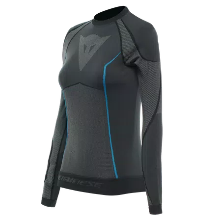 WOMEN'S DRY LS SKI TECHNICAL T-SHIRT - BLACK/BLUE - 1