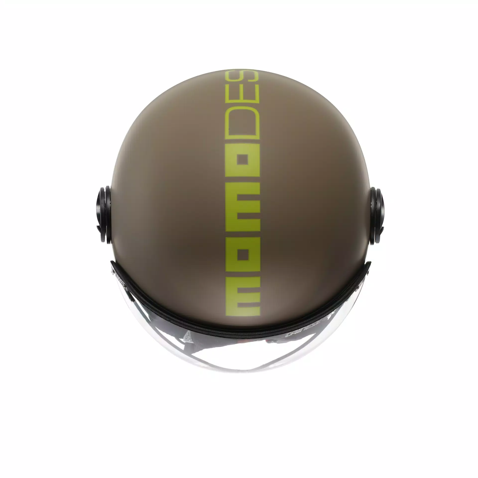 MOMODESIGN FGTR CLASSIC MAT SABLE / CITRON - CASQUE JET AVEC VISI&Egrave;RE E2206
