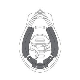 AGV CHEEK PADS AX-8 EVO (XXXL) - BLACK 