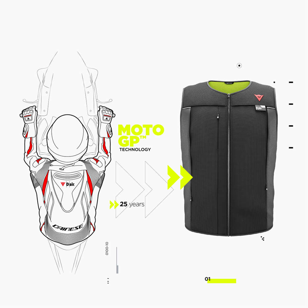 Este airbag es inteligente, está testado por pilotos de MotoGP y