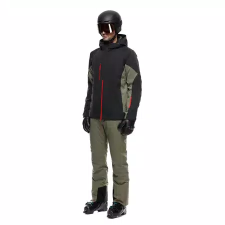 ETRA AEROSENSE-DRY - MEN'S SKI JACKET - STRETCH LIMO/GREEN FOUR - 4