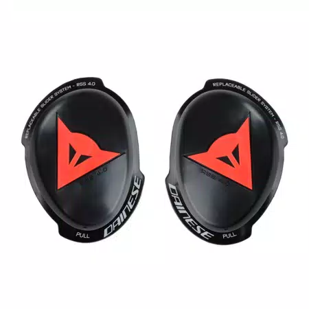KNEE SLIDER RSS 4.0 - COMPLETE KNEE SLIDER KIT - BLACK/RED-FLUO - 1