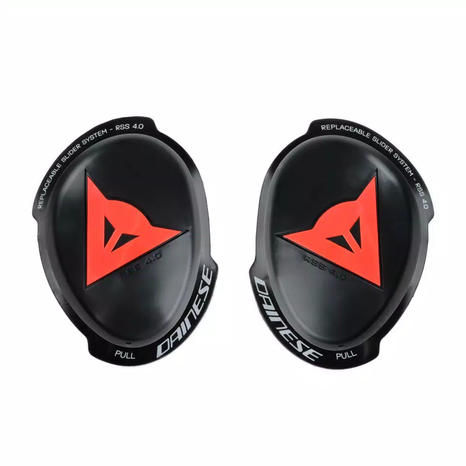 KNEE SLIDER RSS 4.0 - COMPLETE KNEE SLIDER KIT - BLACK/RED-FLUO - 1