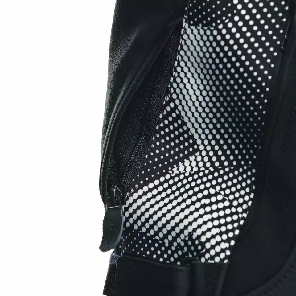 AVRO 5 - WOMEN'S MOTORCYCLE LEATHER JACKET - BLACK/BLACK/WHITE - 11