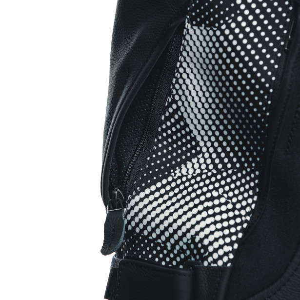 avro-5-giacca-moto-in-pelle-donna-black-black-white image number 10