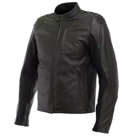 ISTRICE - MEN'S MOTORCYCLE LEATHER JACKET - DARK-BROWN - 1