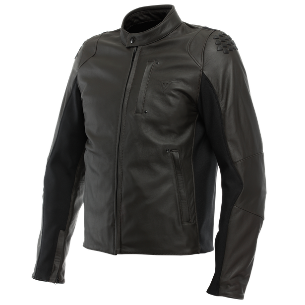 istrice-leather-jacket-dark-brown image number 0
