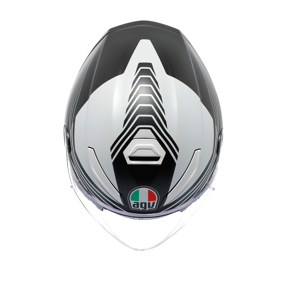 k5-jet-evo-control-matt-black-white-motorbike-open-face-helmet-e2206 image number 6