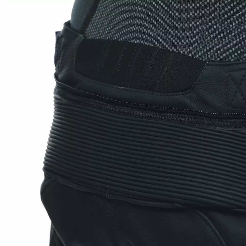 SUPER SPEED - MEN'S MOTORCYCLE LEATHER PANTS - BLACK/RED-FLUO - 8
