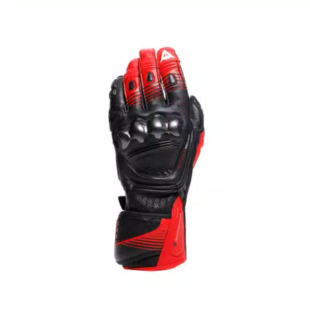FIERO - MOTORRAD-RENNHANDSCHUH AUS LEDER - BLACK/RED-LAVA/WHITE - 1