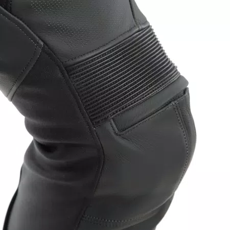 PONY 3 - MEN'S MOTORCYCLE PERFORATED LEATHER PANTS - BLACK-MATT - 3