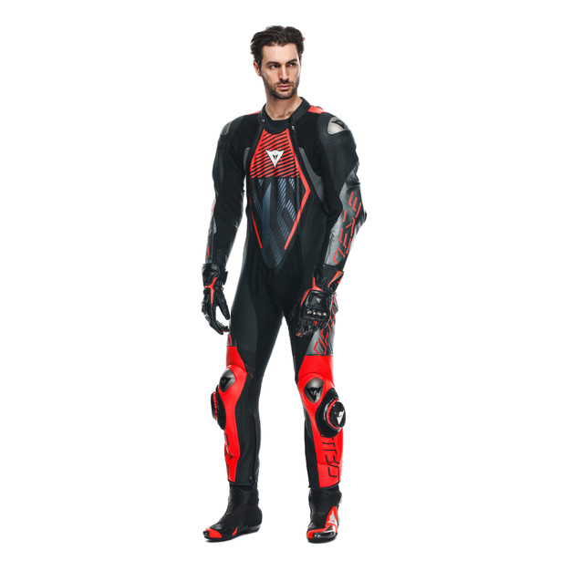 audax-d-zip-1pc-perf-leather-suit-black-red-fluo-anthracite image number 5