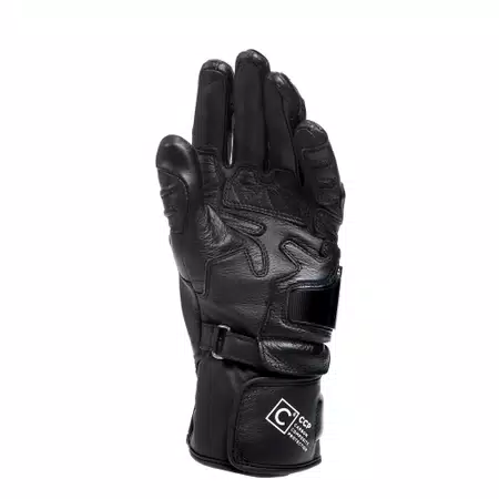CARBON 4 - WOMEN'S MOTORCYCLE LONG LEATHER GLOVES - BLACK/BLACK/WHITE - 3