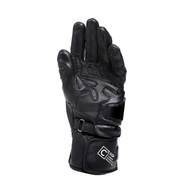 carbon-4-long-lady-leather-gloves-black-black-white image number 2