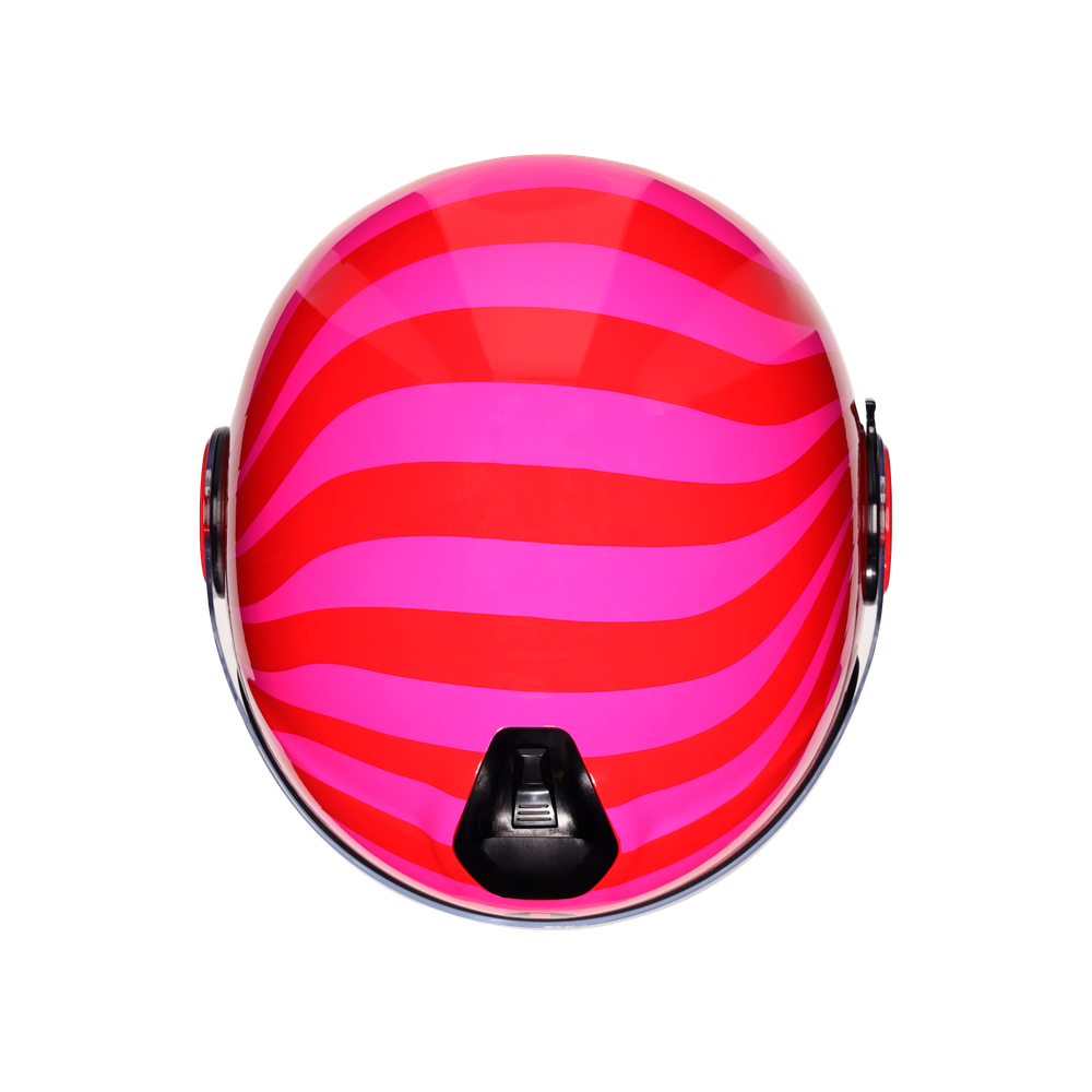 eteres-tropea-red-pink-motorbike-open-face-helmet-e2206 image number 6