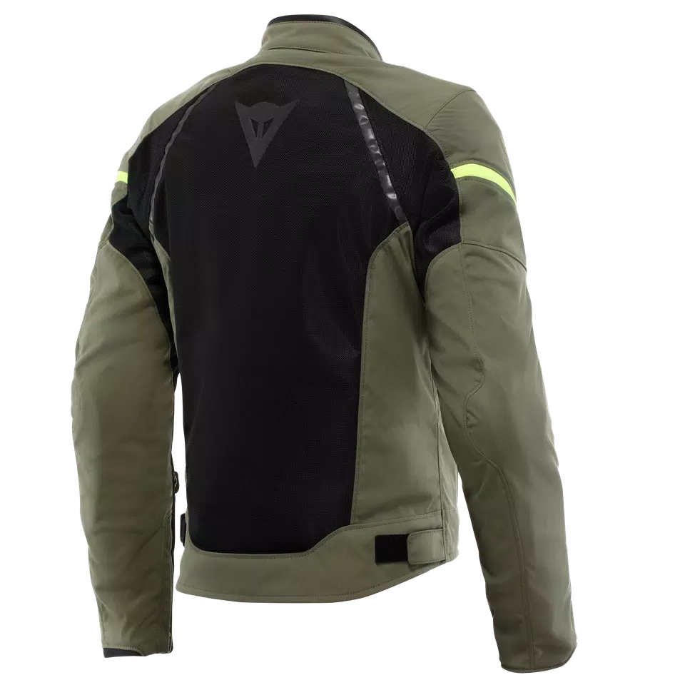 AIR FRAME 3 TEX - MEN'S SUMMER MOTORCYCLE JACKET IN FABRIC - ARMY GREEN/BLACK/FLUO YELLOW - 2