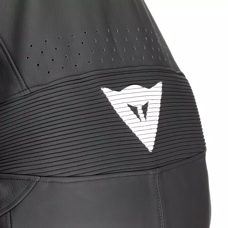 LAGUNA SECA 6 - PERFORATED ONE-PIECE LEATHER RACING SUIT - BLACK/WHITE/ANTHRACITE - 12