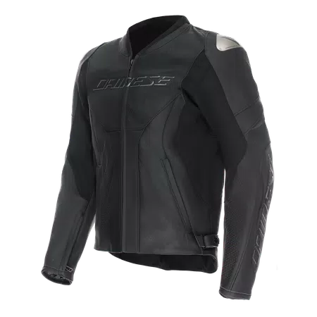 RACING 5 – PERFORIERTE LEDER-MOTORRADJACKE HERREN - BLACK/BLACK/BLACK - 1