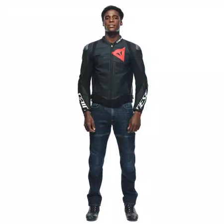 SPORTIVA - MEN'S MOTORCYCLE PERFORATED LEATHER JACKET - BLACK-MATT/BLACK-MATT/BLACK-MATT - 3