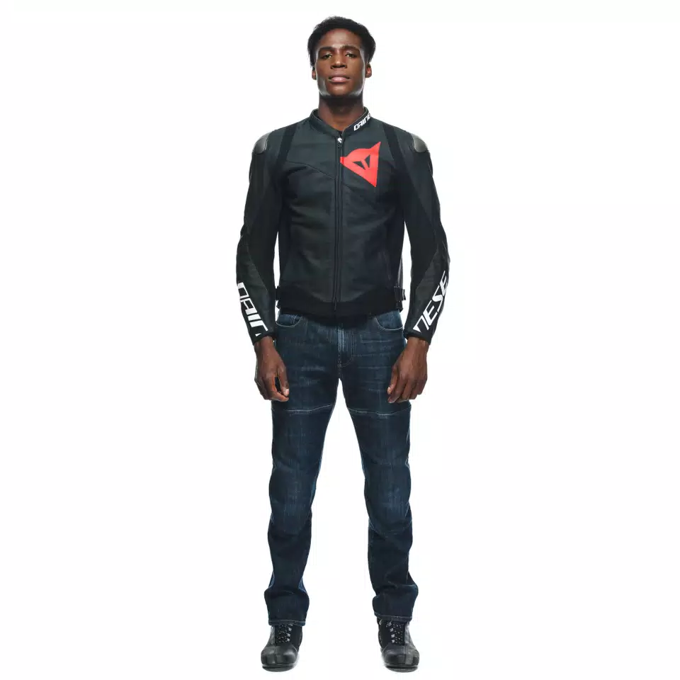 SPORTIVA LEATHER JACKET PERF. - BLACK-MATT/BLACK-MATT/BLACK-MATT - 3