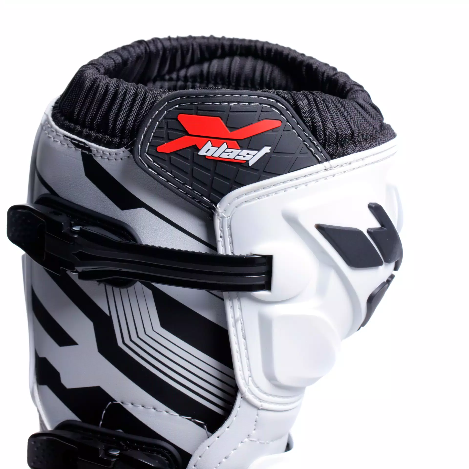 X-BLAST MEN'S MOTORCYCLE BOOTS - BLACK/WHITE/RED