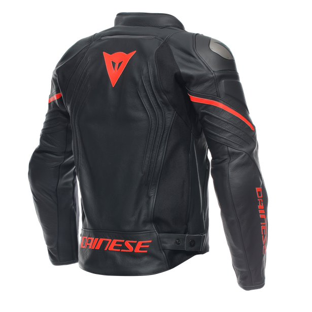 essential-racing-leather-jacket-black-fluo-red image number 1