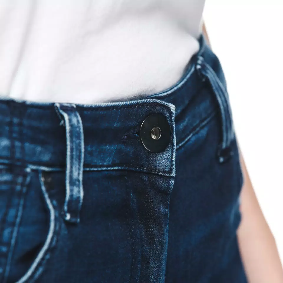 DENIM BRUSHED SKINNY - WOMEN'S MOTORCYCLE JEANS - BLUE - 9