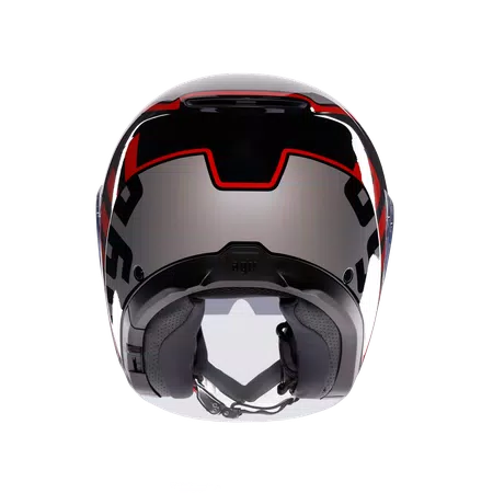 IRIDES MOTORBIKE OPEN FACE HELMET E2206 - VALENZA MATT GREY/BLACK/RED -  - 5