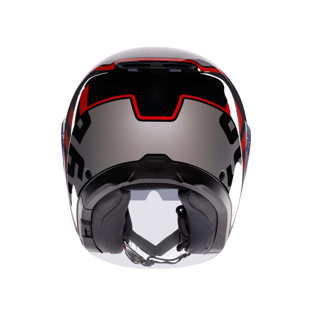 irides-motorbike-open-face-helmet-e2206-valenza-matt-grey-black-red image number 4