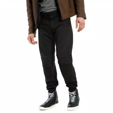TRACKPANTS - MEN'S MOTORCYCLE PANTS IN FABRIC - BLACK - 4