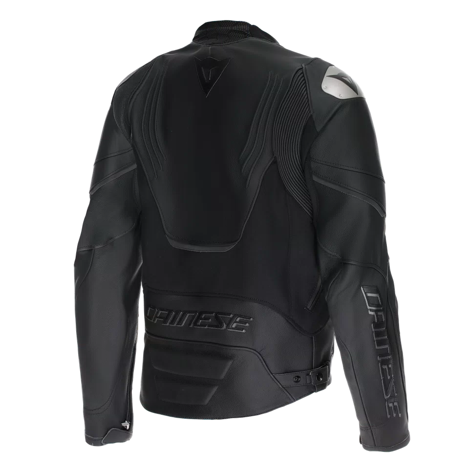 RACING 5 MEN LEATHER MOTORCYCLE JACKET BLACK BLACK BLACK Dainese