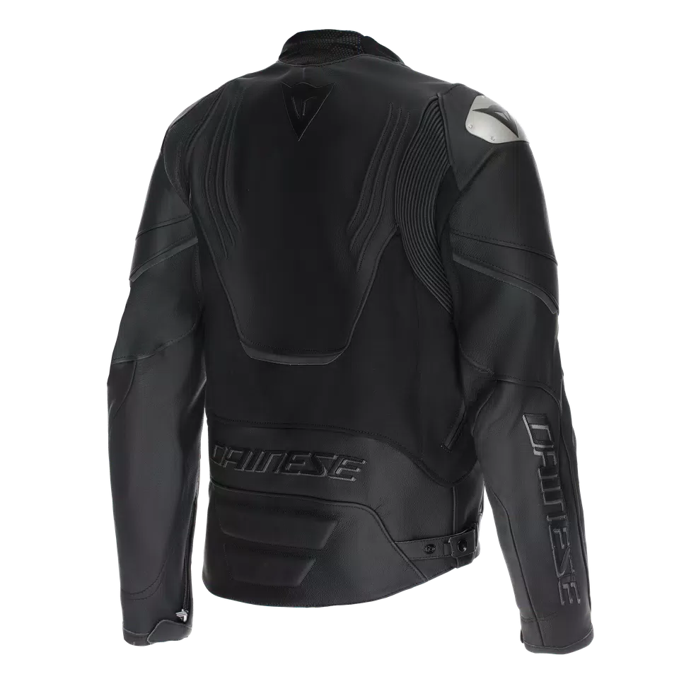 RACING 5 - GIACCA MOTO IN PELLE UOMO - BLACK/BLACK/BLACK - 2