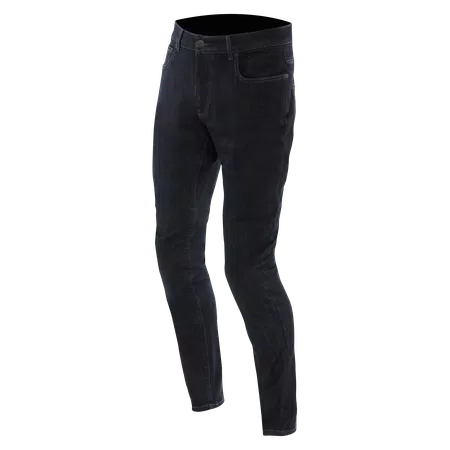 5-POCKET DENIM - MEN REGULAR TAPERED MOTORCYCLE JEANS - DEEP-BLUE - 1