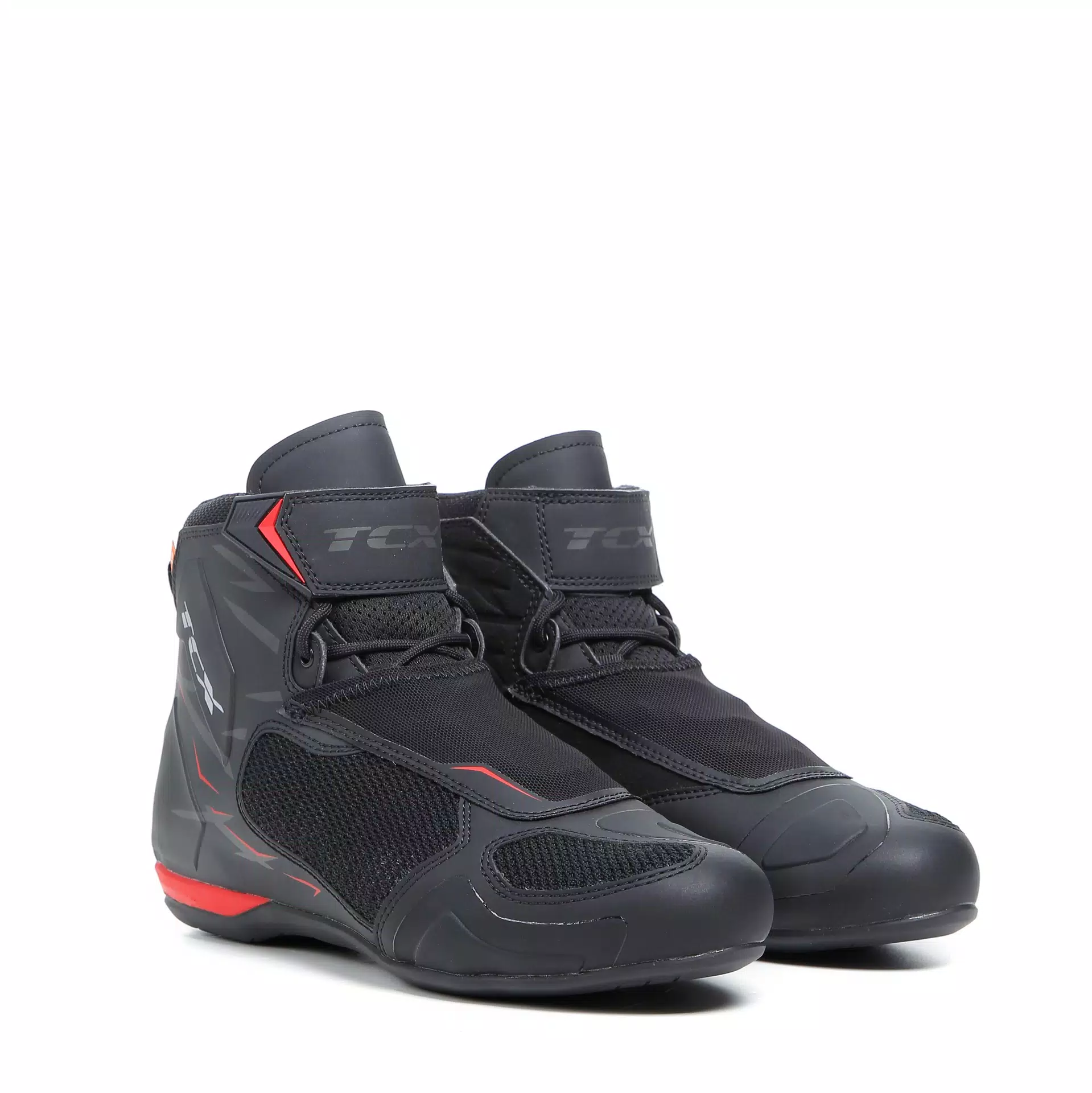 R04D AIR ZAPATO MOTO PARA VERANO HOMBRE - NEGRO/ROJO