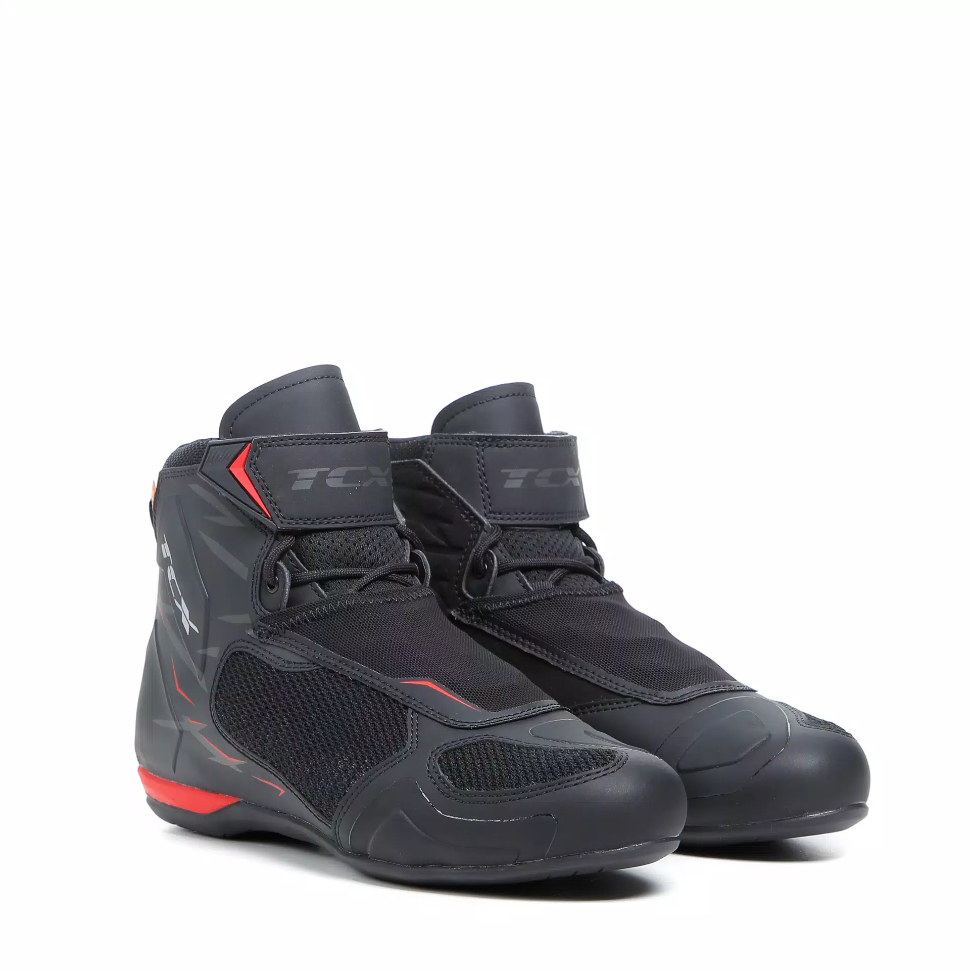 R04D AIR CHAUSSURES MOTO POUR L'ÉTÉ HOMME - NOIR/ROUGE