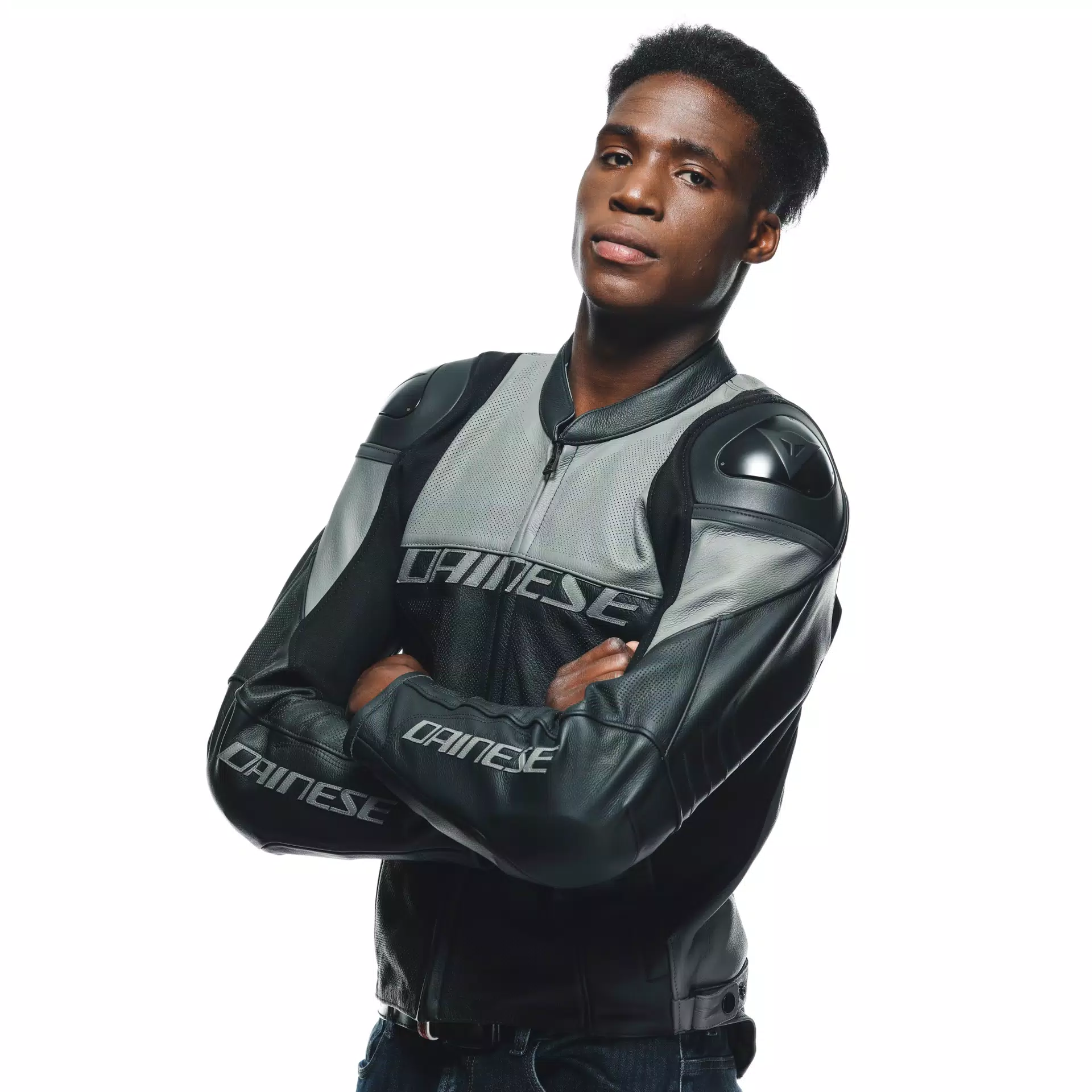 RACING 4 - MEN'S MOTORCYCLE PERFORATED LEATHER JACKET