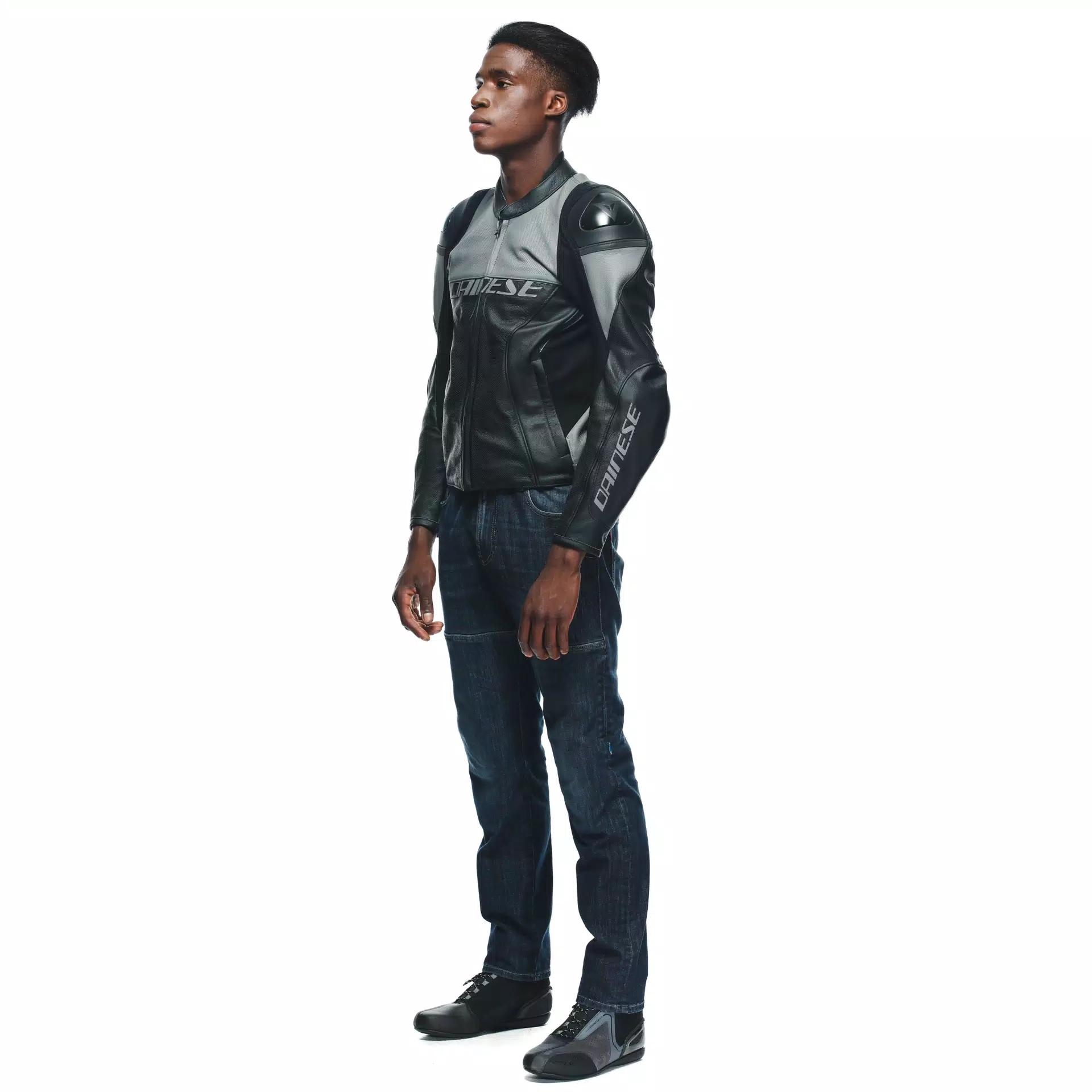 RACING 4 - MEN'S MOTORCYCLE PERFORATED LEATHER JACKET