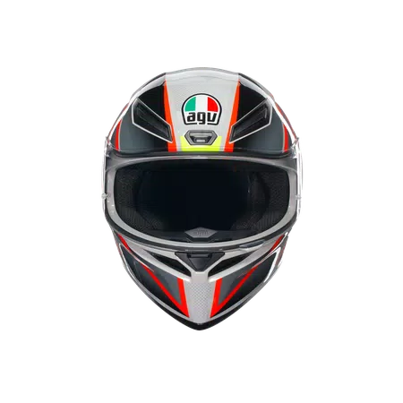 K1 S BLIPPER GREY/RED - MOTORBIKE FULL FACE HELMET E2206 -  - 2
