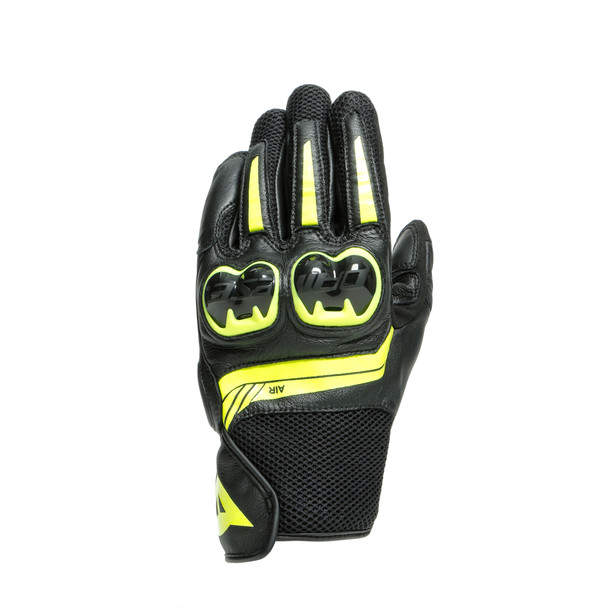 mig-3-unisex-leather-gloves-black-fluo-yellow image number 0