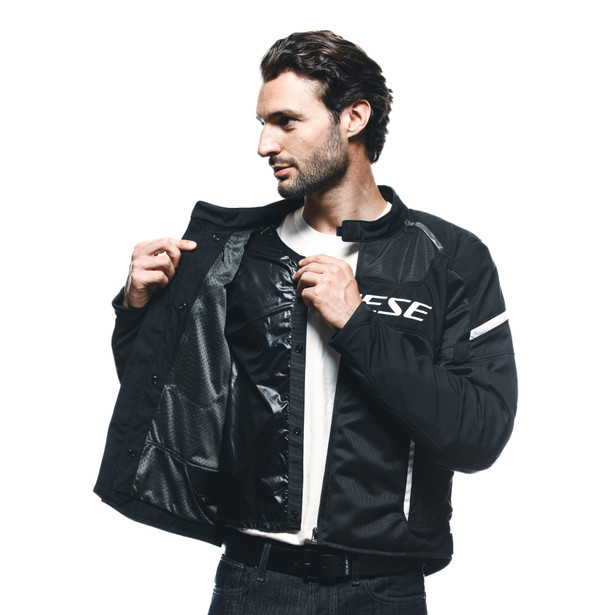 air-frame-3-tex-giacca-moto-estiva-in-tessuto-uomo-black-black-white image number 9
