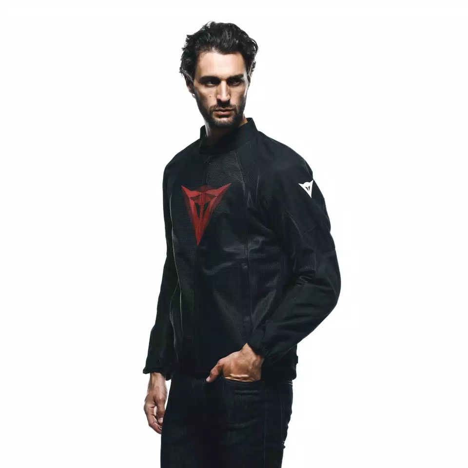 HEROSPHERE AIR - MEN SUMMER MOTORCYCLE JACKET - BLACK/RED DIAMOND - 5