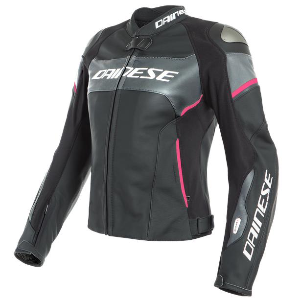 racing-3-d-air-lady-leather-jacket-black-anthracite-fuchsia image number 0
