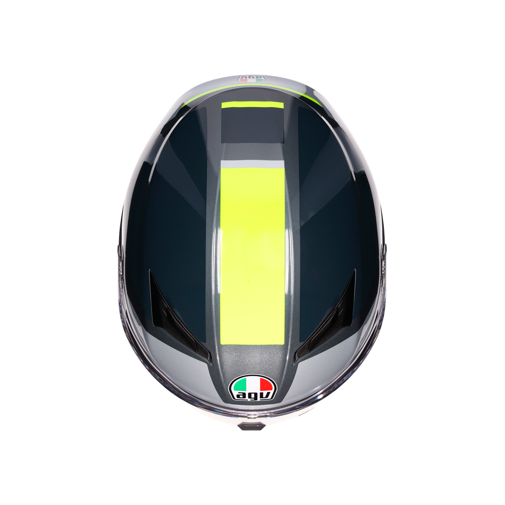 k3-shade-grey-yellow-fluo-motorbike-full-face-helmet-e2206 image number 6
