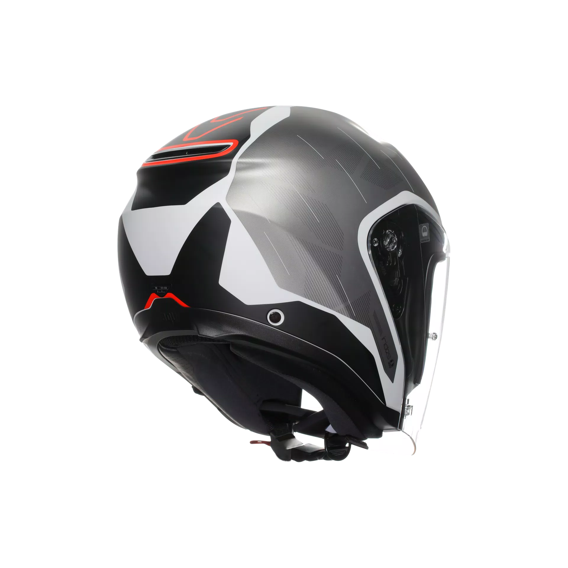 IRIDES AGV E2206 - TRIESTE MATT BLACK/WHITE/RED