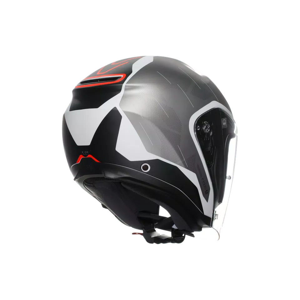 IRIDES AGV E2206 - TRIESTE MATT BLACK/WHITE/RED -  - 6