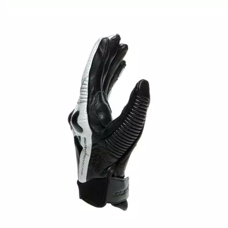 X-RIDE - MEN'S MOTORCYCLE LEATHER GLOVES - BLACK/WHITE - 2